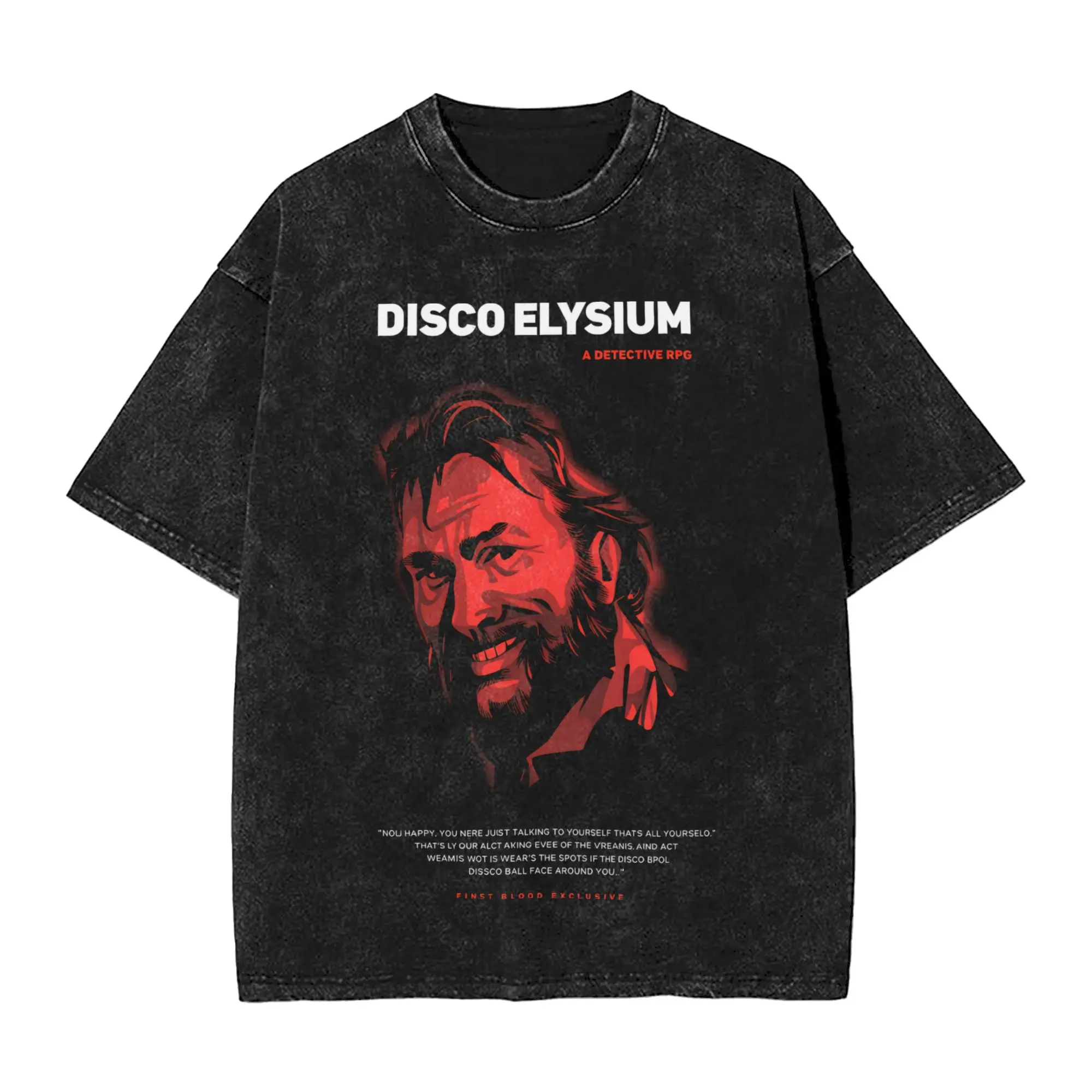 Disco Elysium Gaming T Shirt  Simple T-Shirts Short Sleeve Awesome Tops Beach Cotton O-Neck Oversize Tees