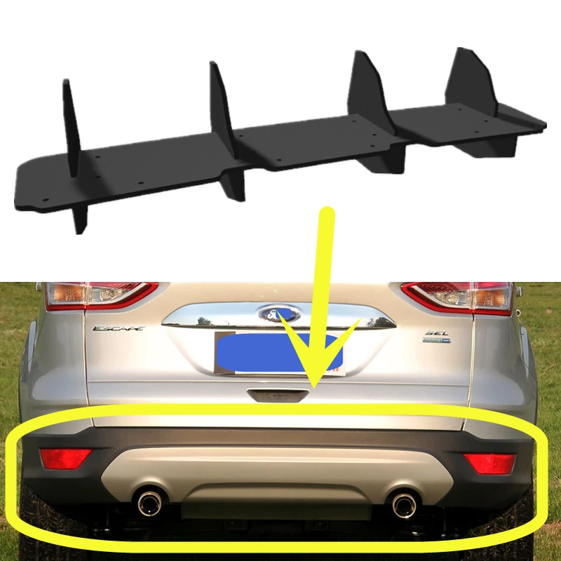 

For Ford ESCAPE Kuga 2013-2016 Year Rear Diffuser Bumper Lips Spoiler Splitter Body Kit Accessories