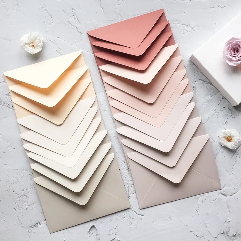 105mmX155mm (5pcs/lot) Flesh Pink Series Japanese Rosa Paper Envelopes Wedding Party Invitation Greeting Cards