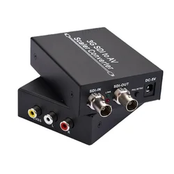3G SDI to AV SDI Scaler Converter 3G/HD/SD SDI to R/L RCA CVBS Adapter Converter