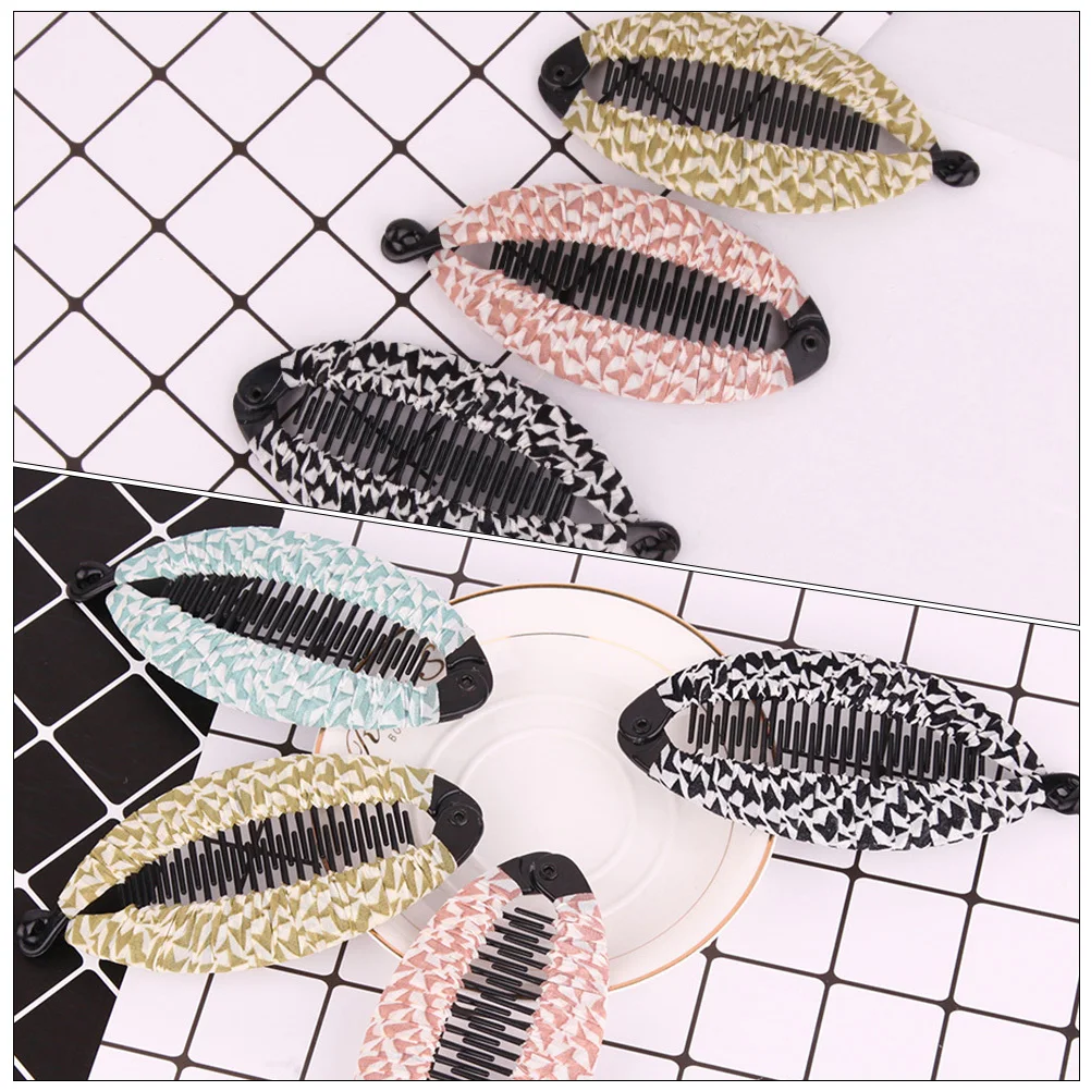 4 Uds. Pinzas para el cabello de plátano para mujer, estilo moderno, sujeción firme, sin daños, fijador de peinado, pelo grueso y rizado, accesorios de uso diario