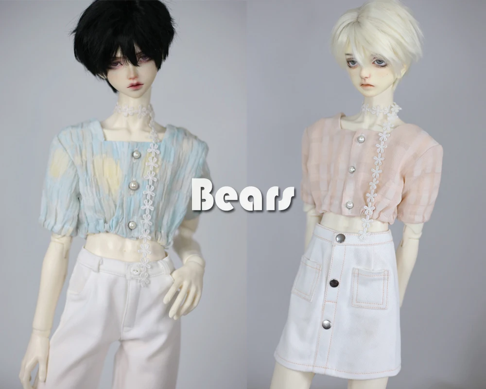 

BJD Doll Shirt Square Necked Exposed Waist Short Sleeved Shirt For 1/3 1/4 BJD SD DD MSD MDD SD13 SD17 POPO68 Uncle SSDF ID Doll