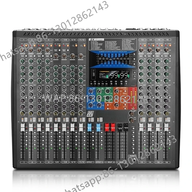 Professional mixer Outdoor stage performance Wedding live broadcast Dual reverb digital effect Bluetooth console