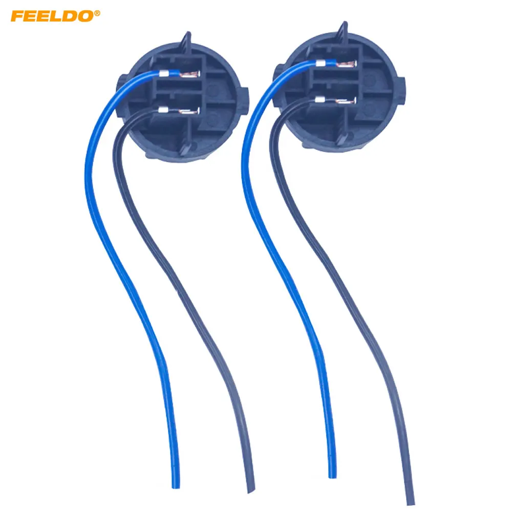 

FEELDO 2X Car Headlight Bulb Base Holder Wire Adapter For Hyundai Mistra/Azera/Elantra Halogen Lamp Socket Connector Wiring
