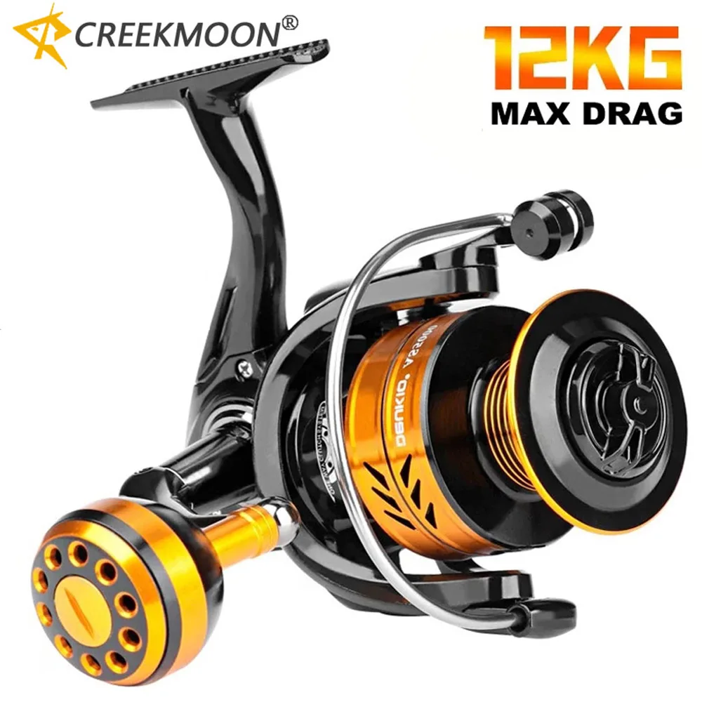 Upgrade Alloy Metal Body Spinning Fishing Reel 12KG Drag Carbon Washer Resistance High Speed Common To All Waters Surfcasting