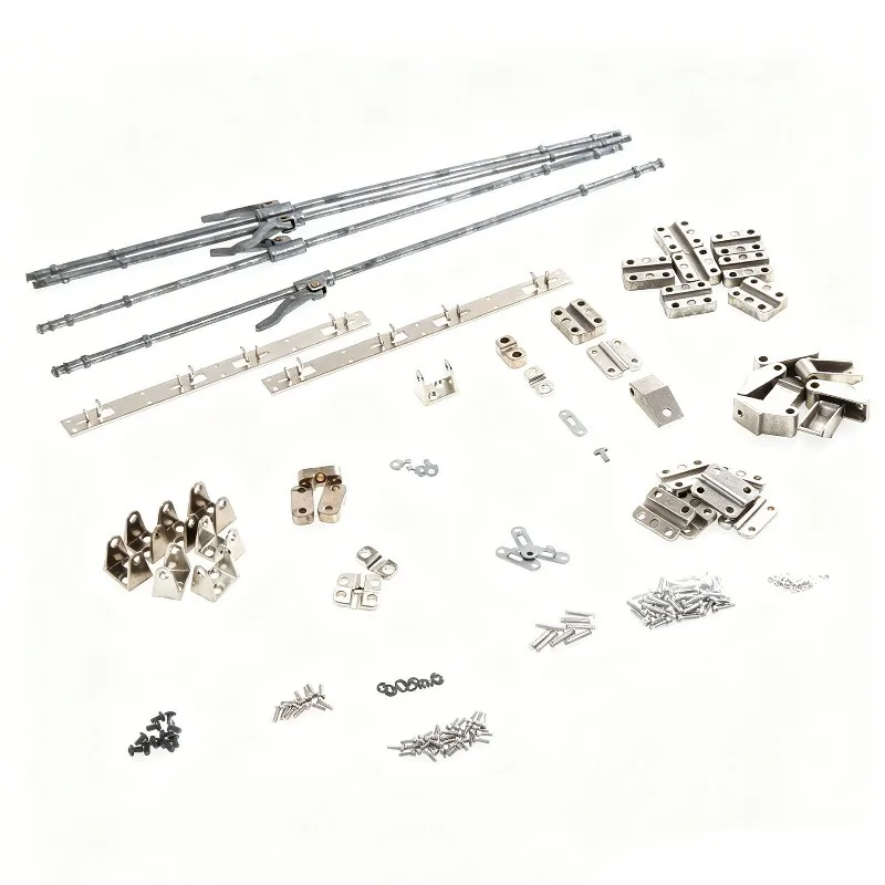 1Set Metal Container Door Lock Rod Hinge for 1/14 Tamiya RC Tractor Trailer Truck Model Car Upgrade Parts Accessories