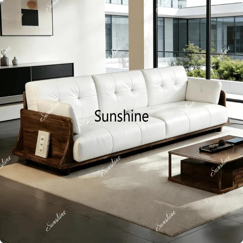 

New Chinese style, classic light luxury solid wood sofa living room, simple classic and comfortable