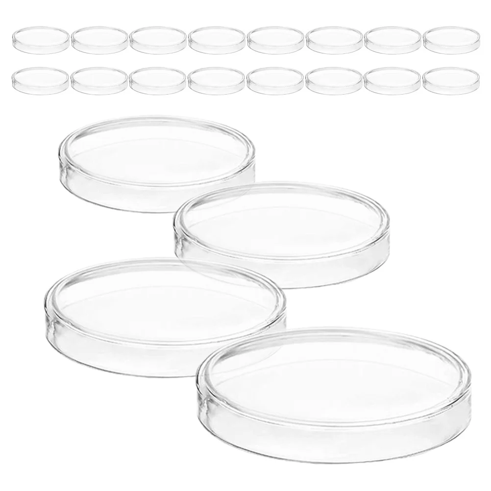 

20pcs Petri Dishes With Lid Clear Dishes Chemistry Experiment Agar Plates For Mushroom Growing Science Tools Petri