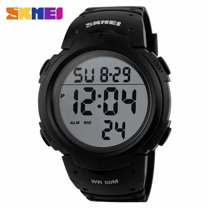 SKMEI 1068 Digital Waterproof Watch Men HD Display Electronic Sport Wristwatches Military Mens Countdown Clock 1560 Reloj Hombre