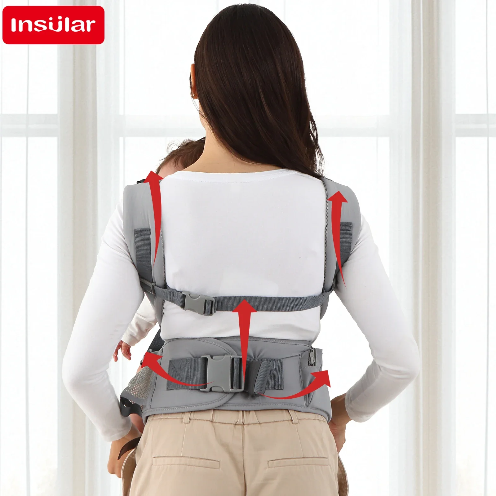 3 In 1 Baby Carrier Multi-functional Childs Waist Stool Breathable Waist Stool With Hip Seat Front Hold Portable 4 Season 6