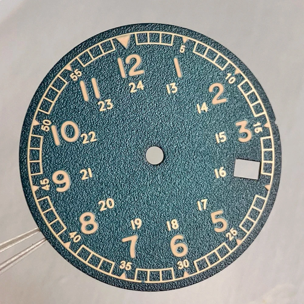 NH35A Uhr Ersatz Zifferblatt Pliot Zifferblatt für NH35 NH36 Automatische Männer Weiß Schwarz Lachs Zifferblätter Datum Fenster – Detail 24