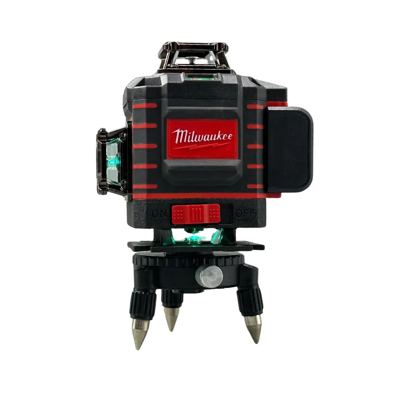 Milwaukee 3-4D Laser Level Green Beam 16 Lines Self-leveling Vertical Cross Line Laser level Rechargeable battery Tools