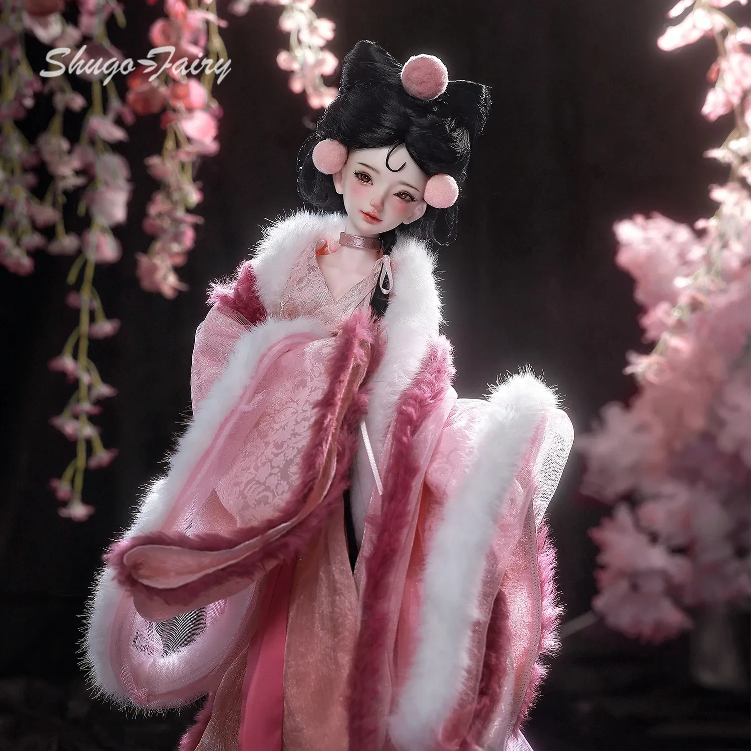 BJD Doll 1/4 Xana Full Set E Pink Ancient Tang Dynasty Shugafairy Resin Imperial Elf Art Collectible Doll Handmake