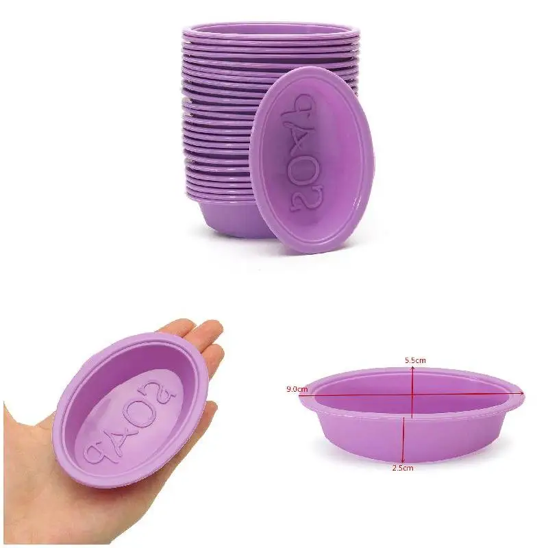 25pcs Set Multifunctional Silicone Molds Oval Handmade Soap Cupcake Bread Jelly Chocolate Cakes Reusable Molds For Home Kitchen