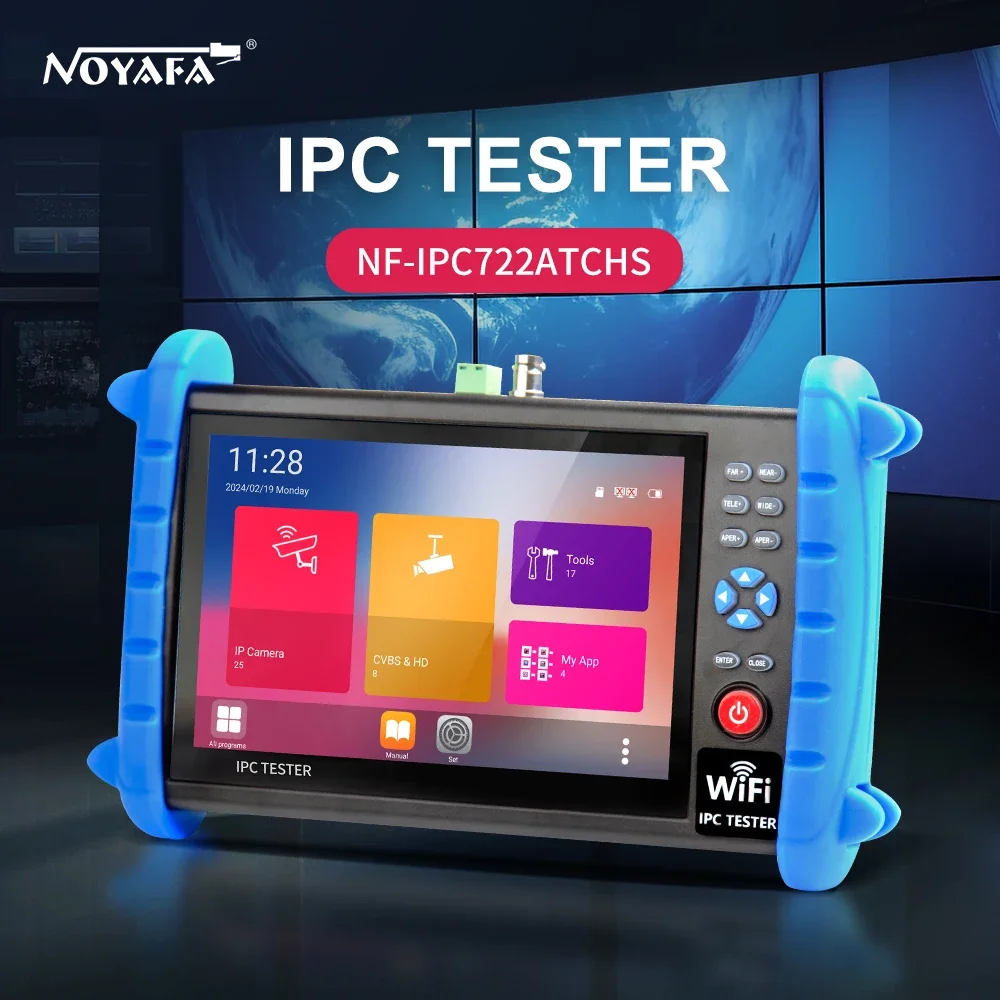 NOYAFA CCTV Tester 7 Inch 4K Multi 8MP AHD CVI TV SDI Hdmi 1080P Input Out IP Camera Monitor Cftv IP Tester NF722 ATCHS IPC