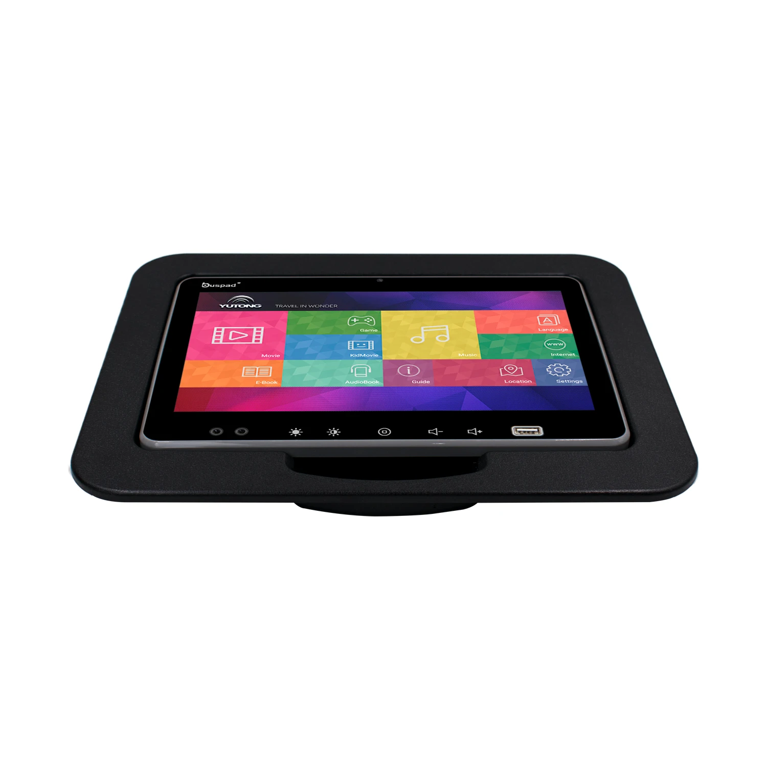 32G Android Bus Headrest Monitor 10.1 Multimedia Player Touch Screen Bluetooth Foldable Dashboard Bus Vehicle