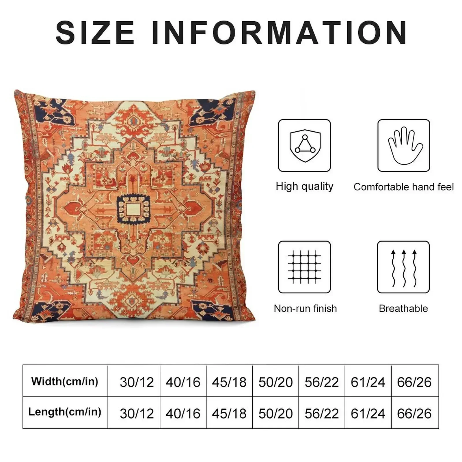 Heriz Floral Vintage Persian Carpet Print Throw Pillow Decorative pillowcase christmas decorations 2025 pillow