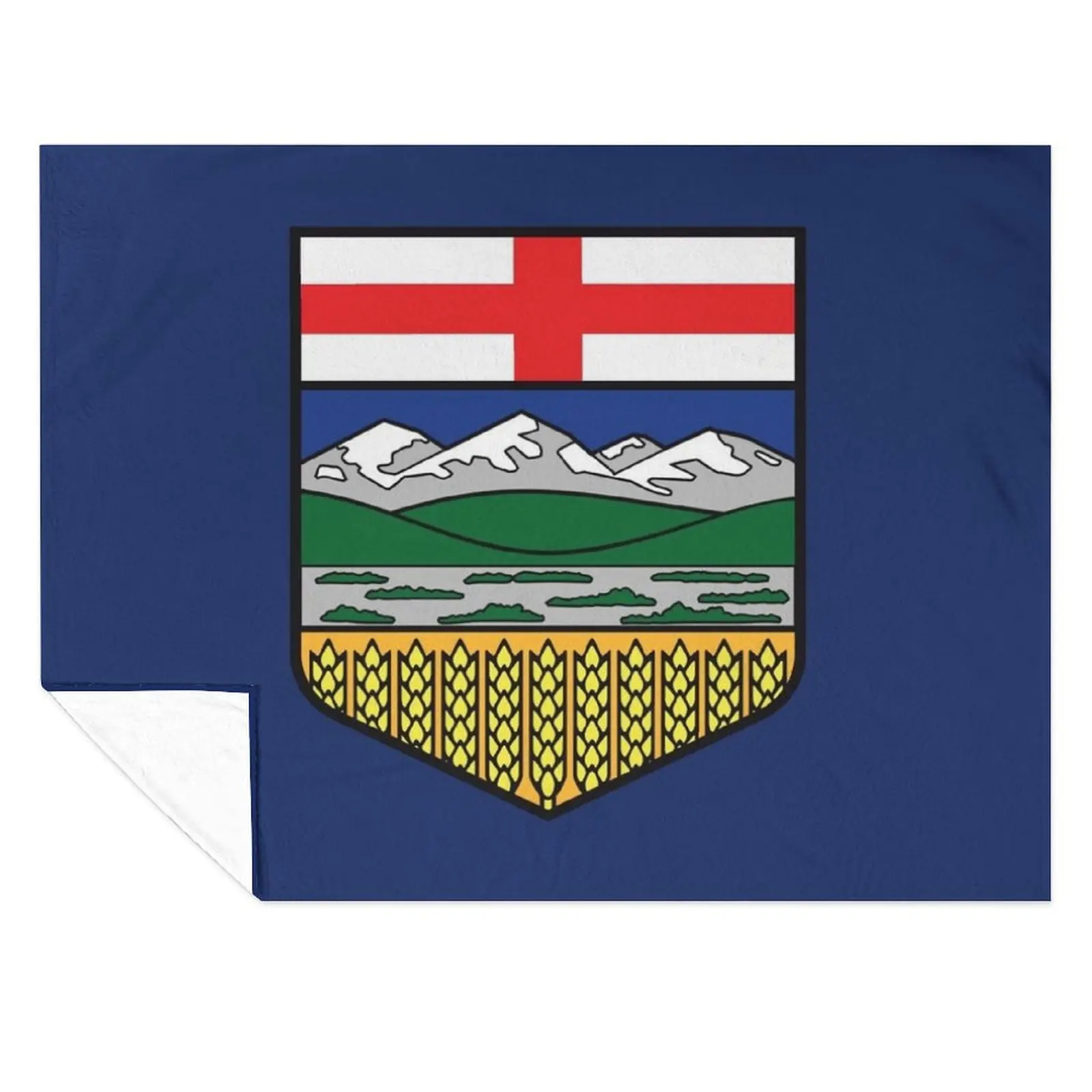 

Alberta provincial flag with blue background Canada HD High Quality Online Store Throw Blanket sofa bed Luxury Brand Blankets
