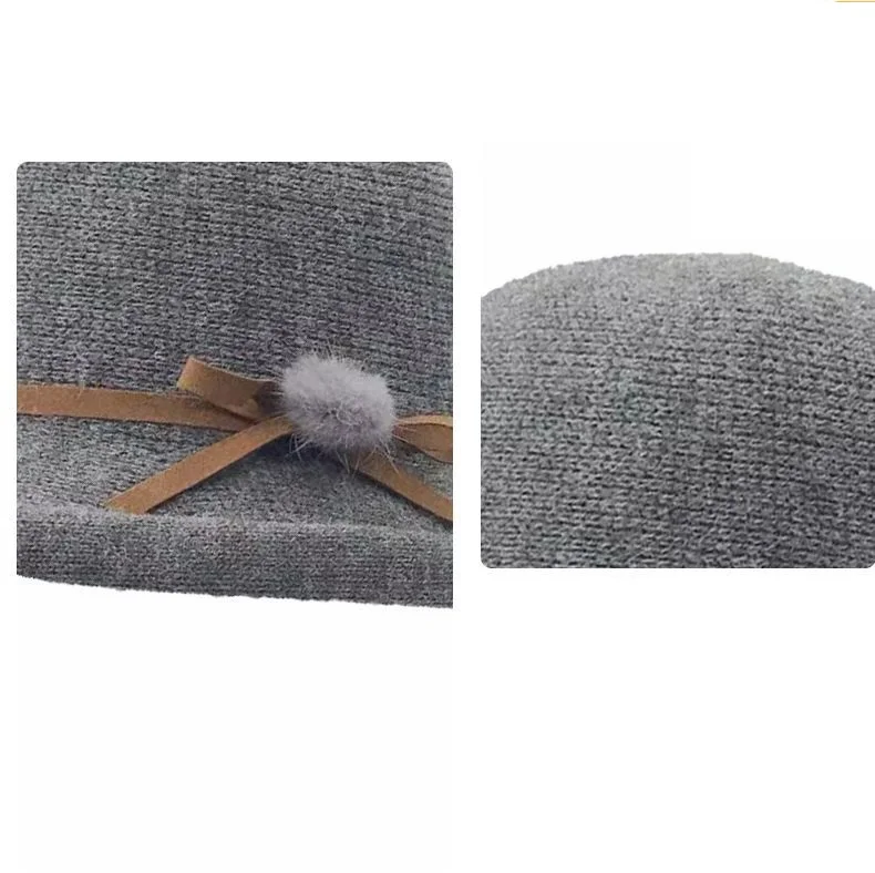 Hut mit gerollter Krempe, Herbst und Winter, dünner Stil, japanische Mode, vielseitiger Eimerhut zum Gesichtsschlankheit, Sonnenschutzhut – Detail 2