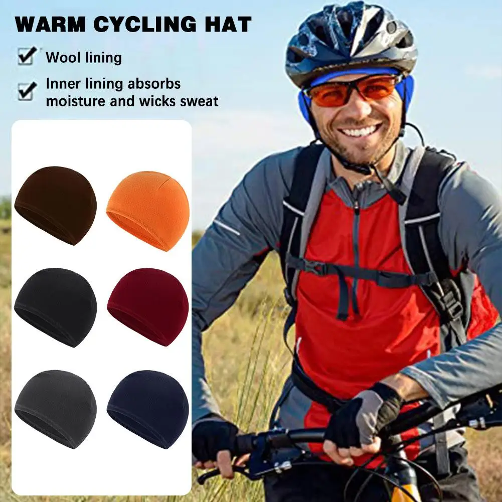 Winter Polar Fleece Warm Hat Cap Motorcycle Cycling Equipment Windproof Comfortable Helmet Liner Hat Cap For Motorcycle Cyc P2q9