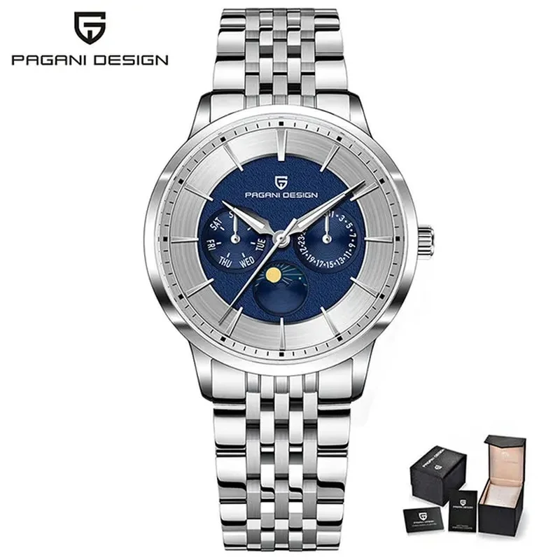 PAGANI DESIGN PD-1795 Men’s Quartz Watch | 40mm Case | Japan EPSON VX3HA Movement | Stainless Steel Case | Multifunctional
