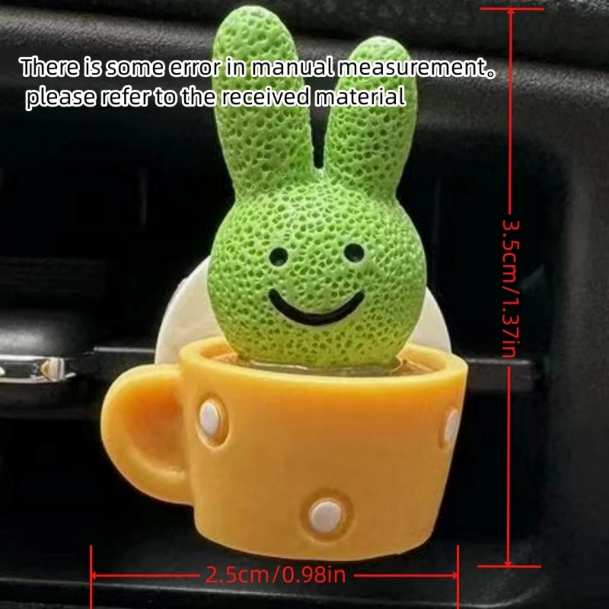 Cute Funny Cactus Car Air Freshener Ornaments Decoration Complete Auto Vent Clips Fragrance Bunny Figurines Accessories