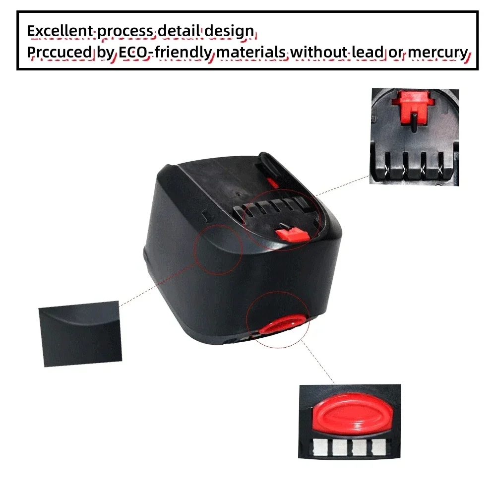 Li-Ion de 18v para herramientas de hogar y jardín Bosch (solo para tipo C), 4800/6800/9800/12800mah, PBA, PSB, PSR, PST, AL1830CV, AL1810CV, AL1815CV