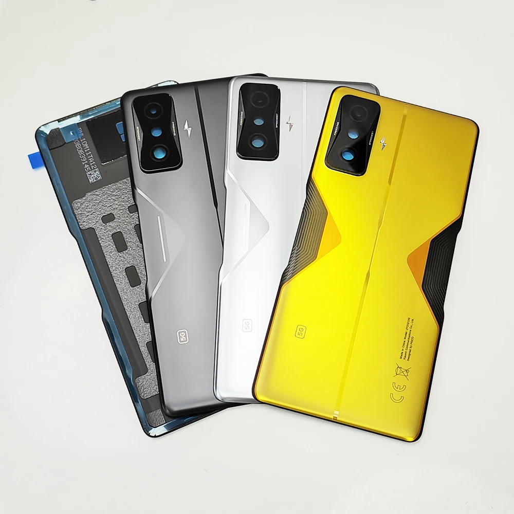 F4GT OEM A + Cover kaca belakang, untuk Xiaomi Poco F4 GT casing baterai pengganti pintu belakang, Cover perumahan belakang dengan lensa kamera