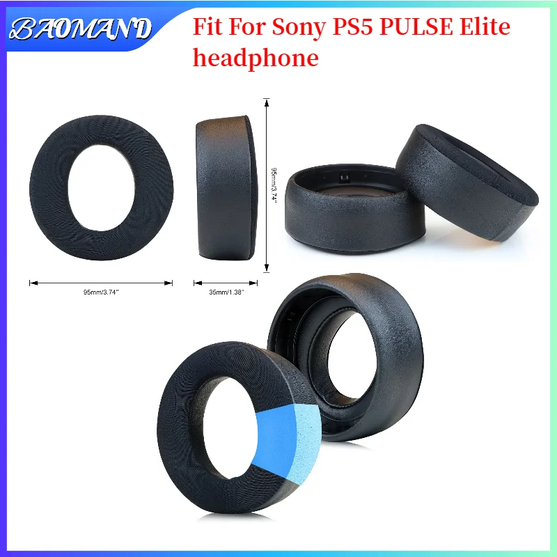 

Replacement Earpads for Sony PS5 PULSE Elite Headset Headphones Leather Sleeve Earphone Earmuff