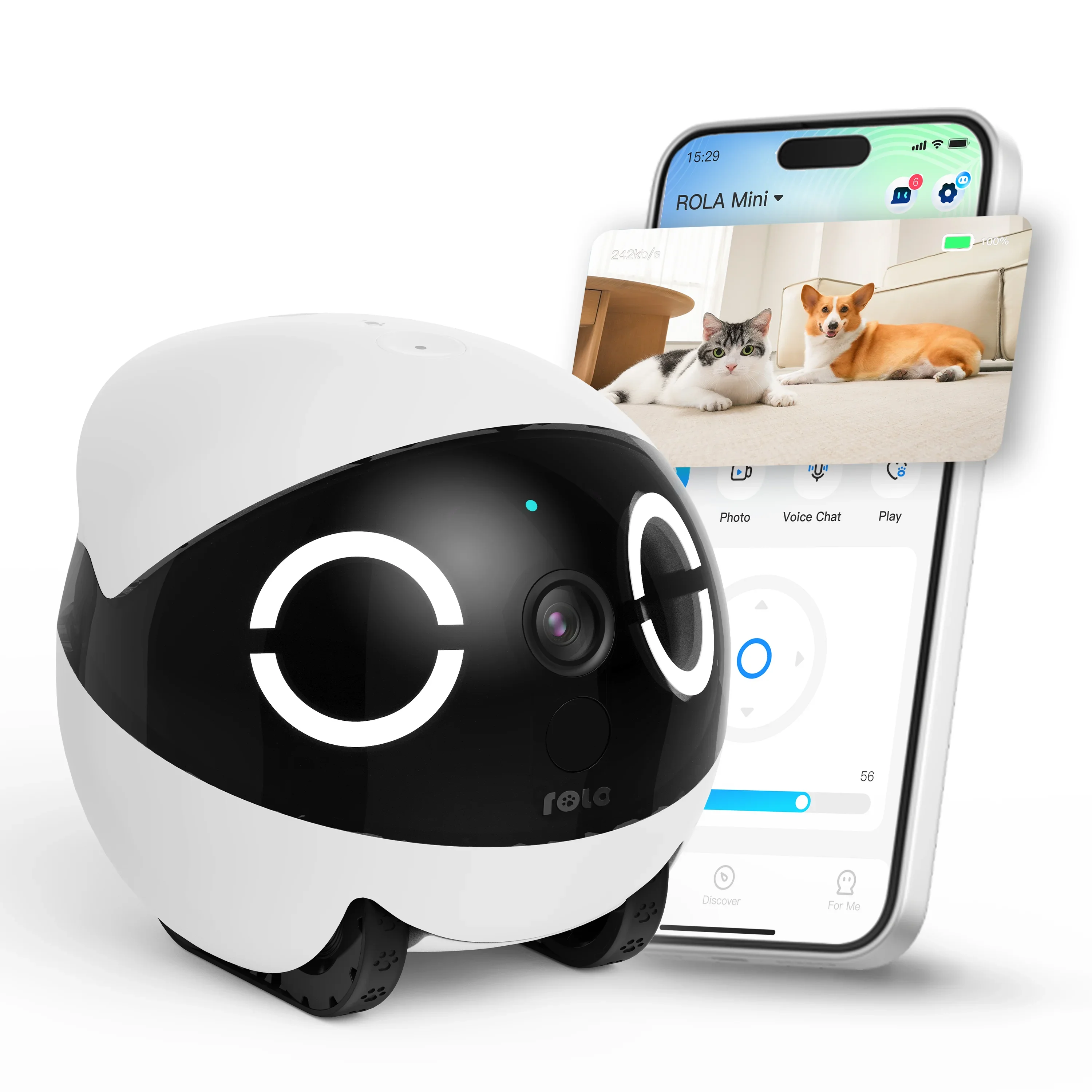 Rola Mini Smart 2K Camera With Two-way Voice Call & Privacy Management