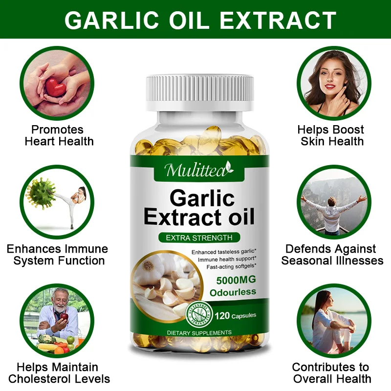 Hot Sale 2Bottles Garlic Capsules & Garcinia Cambodia Capsules High quality raw materials Helps with calorie balance