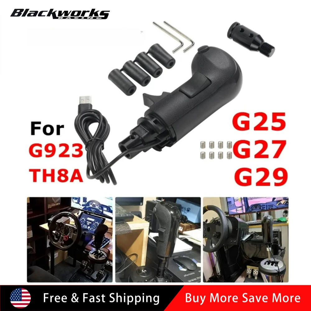 

Truck Simulator PC USB Gearshift Knob for Logitech G29 G27 G25 G923 Thrustmaster TH8A High Low Gear Shifter Knob for ATS ETS2