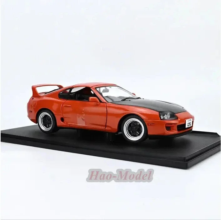 Solido 1/18 Per TOYOTA SUPRA MK4 A80 Pressofuso In Lega Modello di Auto Giocattoli di Simulazione Ragazzi Regali Di Compleanno Hobby Display Ornamenti Arancione