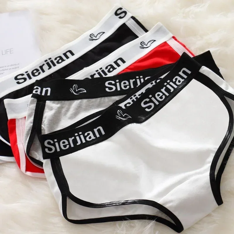 Sexy Women Cotton Boxers Underwear Seamless Panties Letter Sport Briefs Low Waist Female Comfort Underpant Lady Lingerie