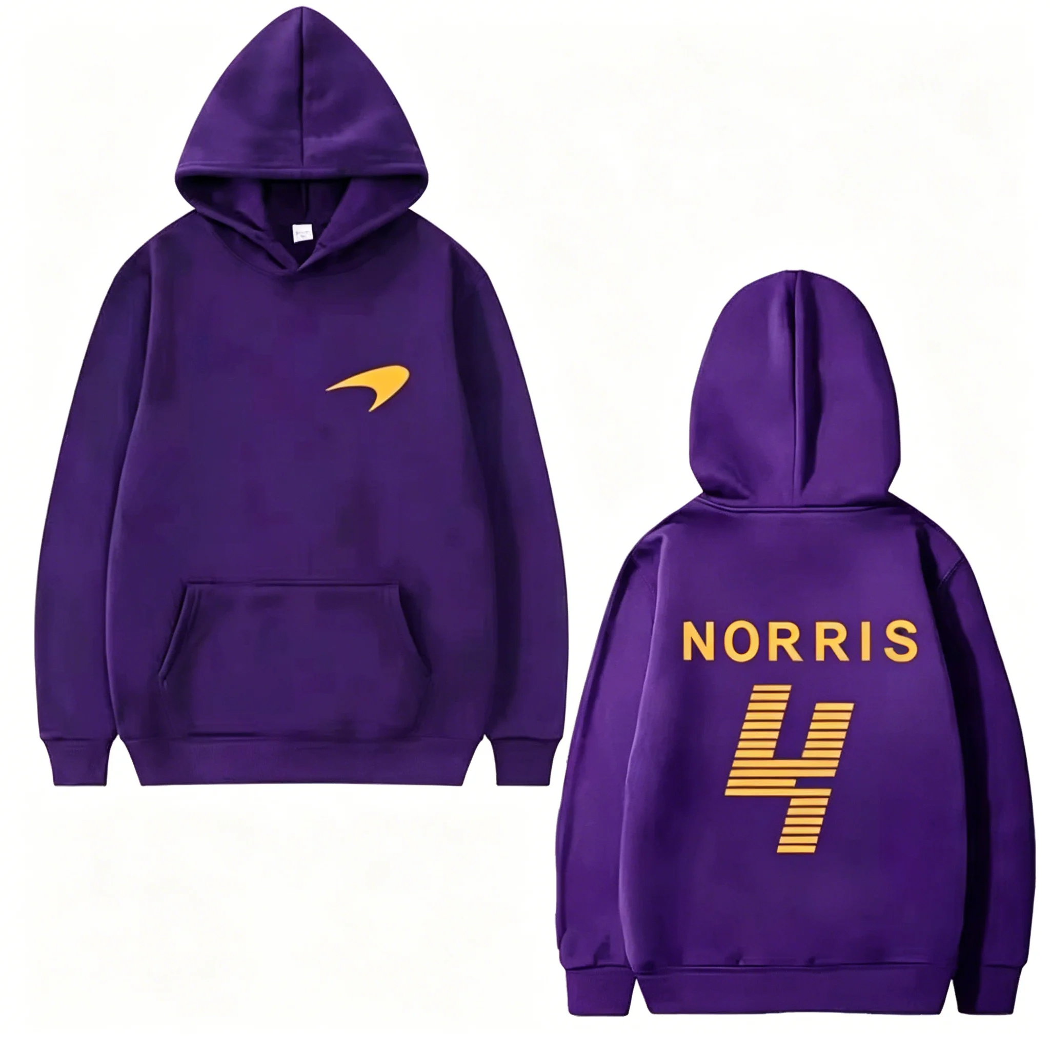 Bestseller Lando Norris Rennfahrer Doppelseitig Bedruckter Hoodie Herren Damen Übergroßer Fleece-Pullover Unisex Streetwear – Detail 16