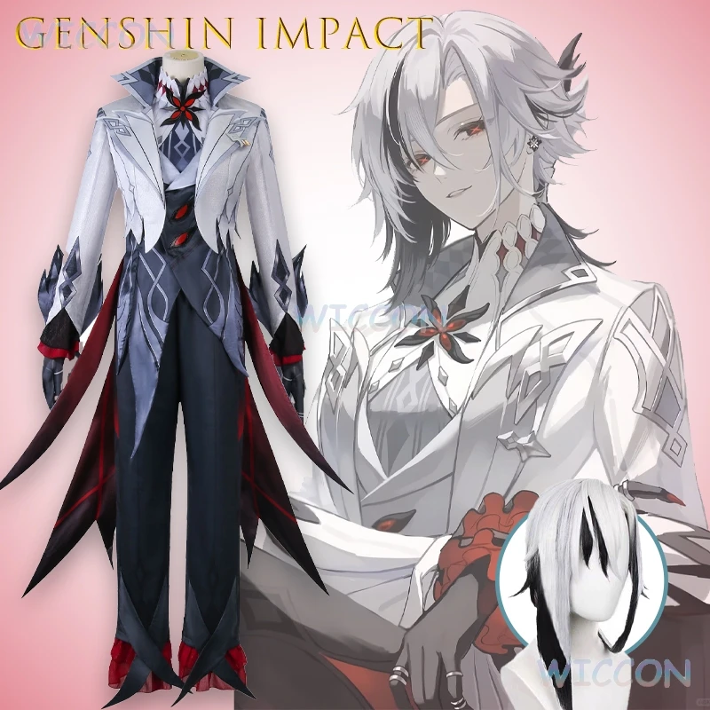 

Genshin Impact Fontaine Fatui Outfit Game Anime Female Character Arlecchino Cosplay Costume Halloween Party ConventionGothic
