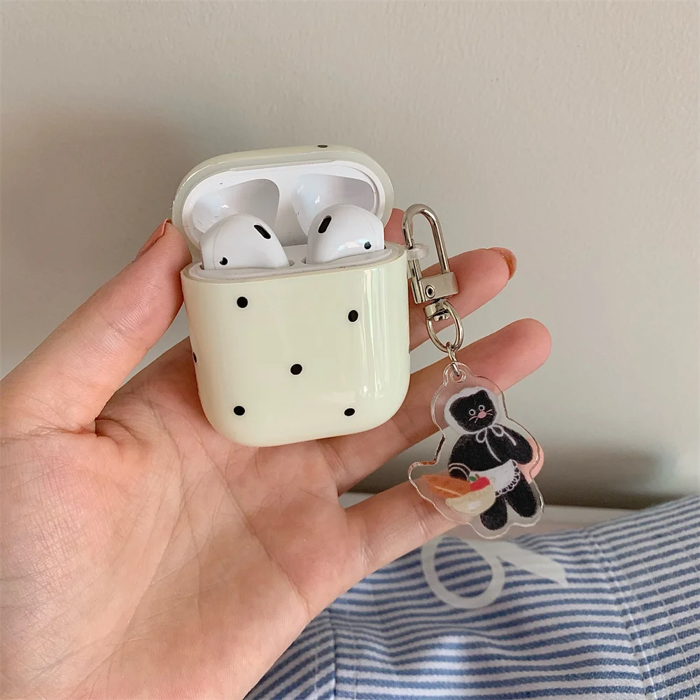 Funda de auriculares verde menta para AirPods 1, 2, 3, funda protectora para Airpod Pro 2, funda bonita con cadena colgante de gato y perro, caja blanda, nuevo