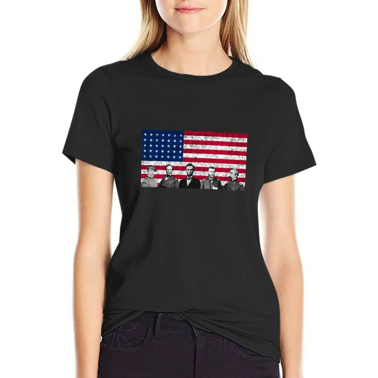 

Union Heroes and The American Flag T-shirt oversized cute clothes workout shirts for Women