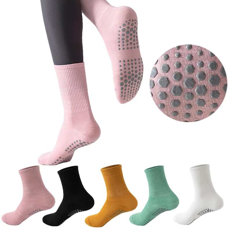 YUPAO Yoga Socks for Women Nylon Pure Cotton Non slip Section Bandage Sports Ballet Dance Sock Moisture Absorption Perspiration