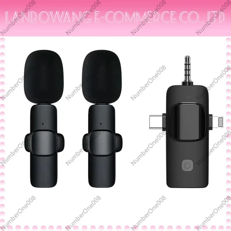 Wireless Lavalier Microphone Noise Reduction Smart Mic for Live Streaming Video Recording Portable