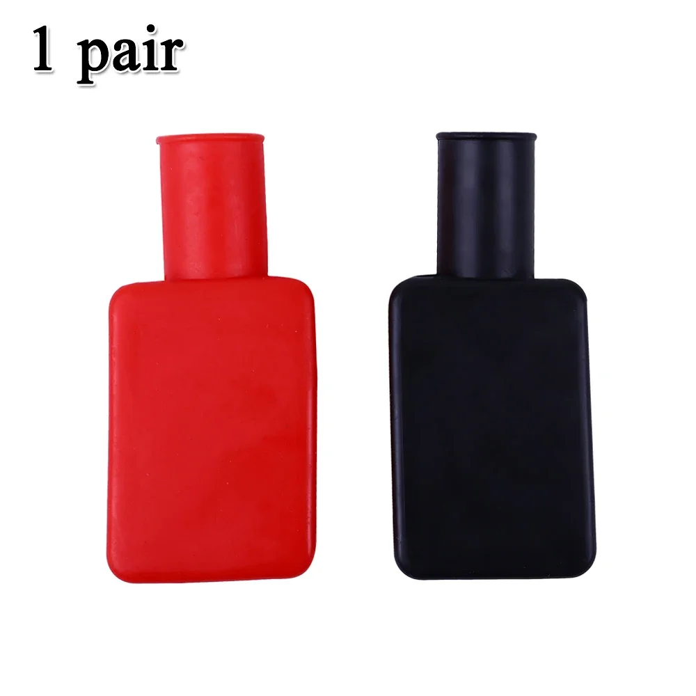 2pcs Set Car Battery Terminal Cover Fireproof Heat Insulation Connector Automobiles Motorcycles Rubber Protector