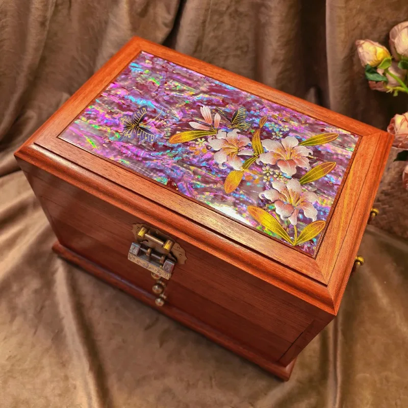 Hand Drawn Jewelry Box Necklace Jewellery Boxes Large Capacity Creativity Storage Case Luxury Multi Story Trinket Organize Cases