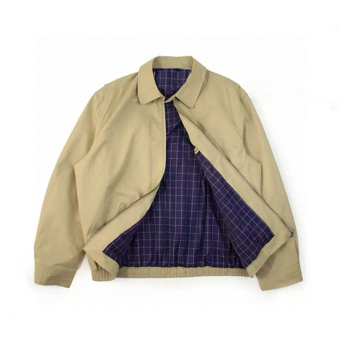 men's jackets and light coats Man jacket polo jacket old money classic Vintage water washing luxury man jacket golf wear 4