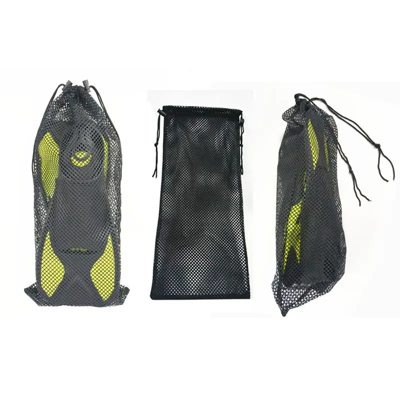 Outdoor Mesh Pouch Drawstring Bags Nylon Storage Sack Diving Snorkeling Fins Footwear Device Organization Accessories