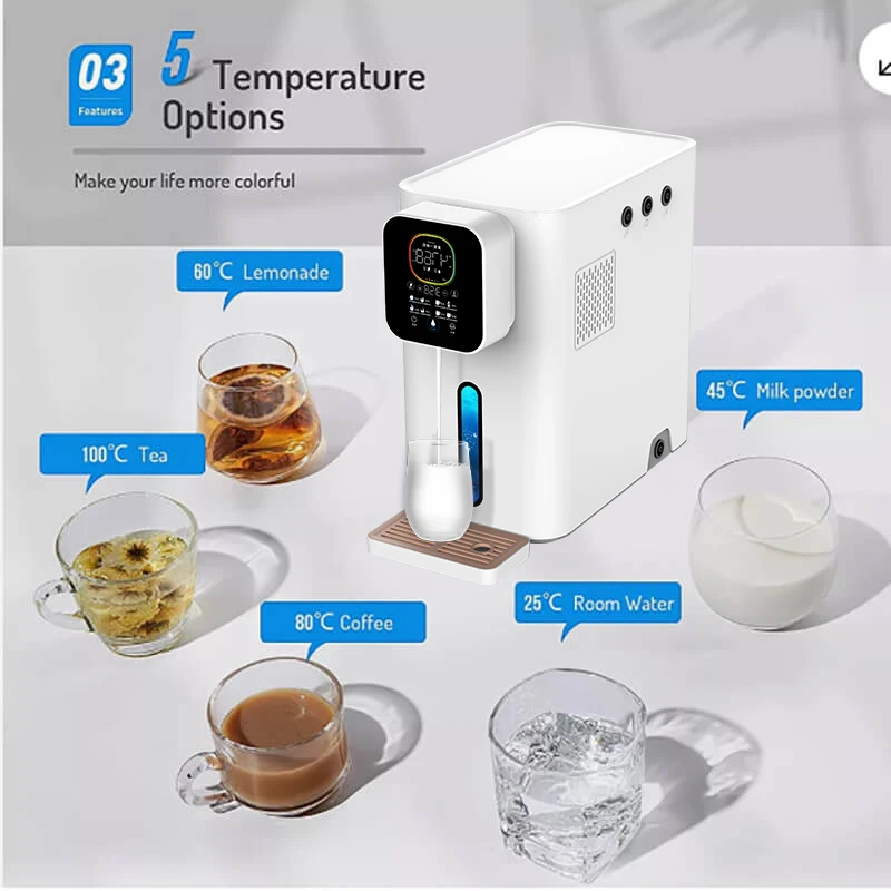 Desktop Hydrogen Rich Water Maker Dispenser Automatic Instant Cold And Hot Hydrogen Water Filter Ionizer With Hydrogen Inhaler
