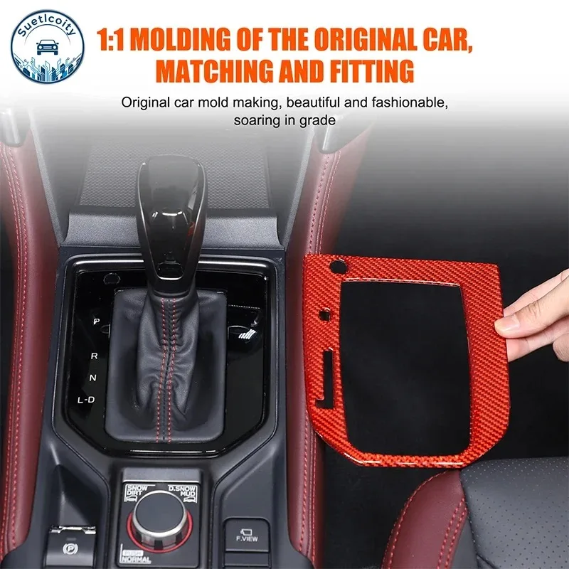 Soft Carbon Fibre For Subaru Forester 2019-2024 Glass Lift Gear Air Conditioner Panel Cover Interior Kit Trim Accessoires