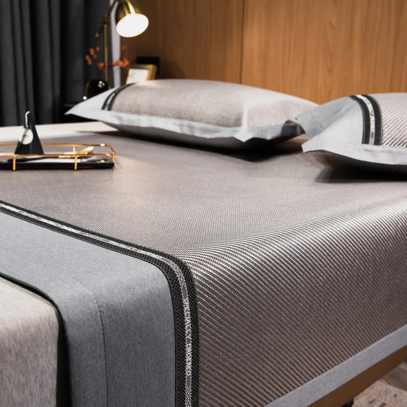 

Customizable 2025 summer new webbing thickened health ice rattan mat foldable