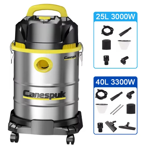 세차장 및 호텔 상업용 고출력 산업용 진공 청소기, 습식 및 건식 취입, 3in 1, 25 L, 40L