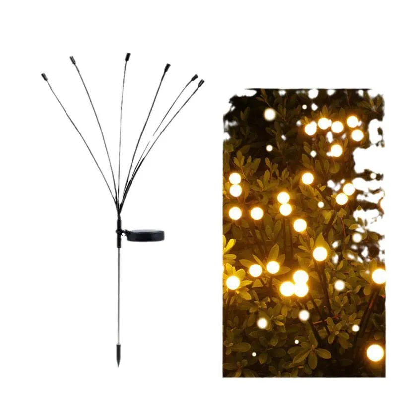 

Новые модернизированные солнечные фонари-светлячки с движением ветра IP65 водонепроницаемые светодиодные садовые фонари на открытом воздухе для патио, двора, украшения для кемпинга