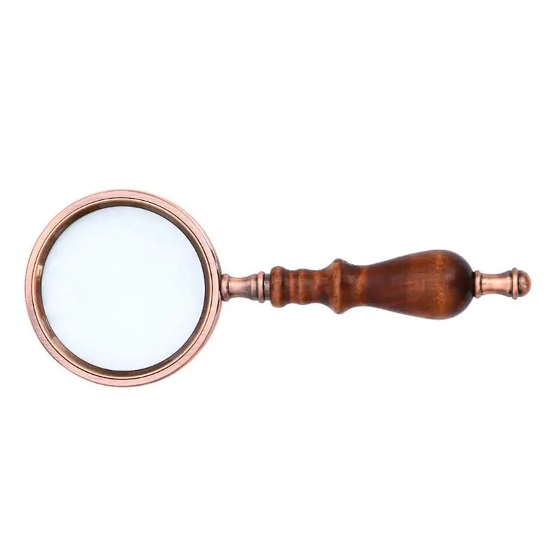 Magnifying Glass For Reading 10X Magnifying Glass Wood Antique Brass Magnifier With Sandalwood Handle Fine Print Reading For